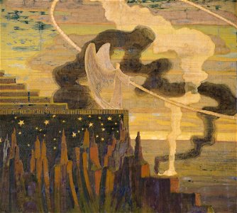 Mikalojus Konstantinas Ciurlionis - OFFERING - 1909. Free illustration for personal and commercial use.