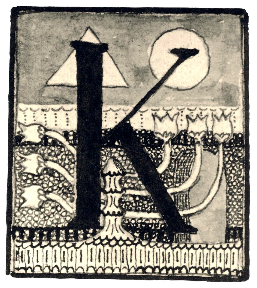 Mikalojus Konstantinas Ciurlionis - Initial K - 1908