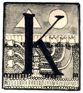 Mikalojus Konstantinas Ciurlionis - Initial K - 1908
