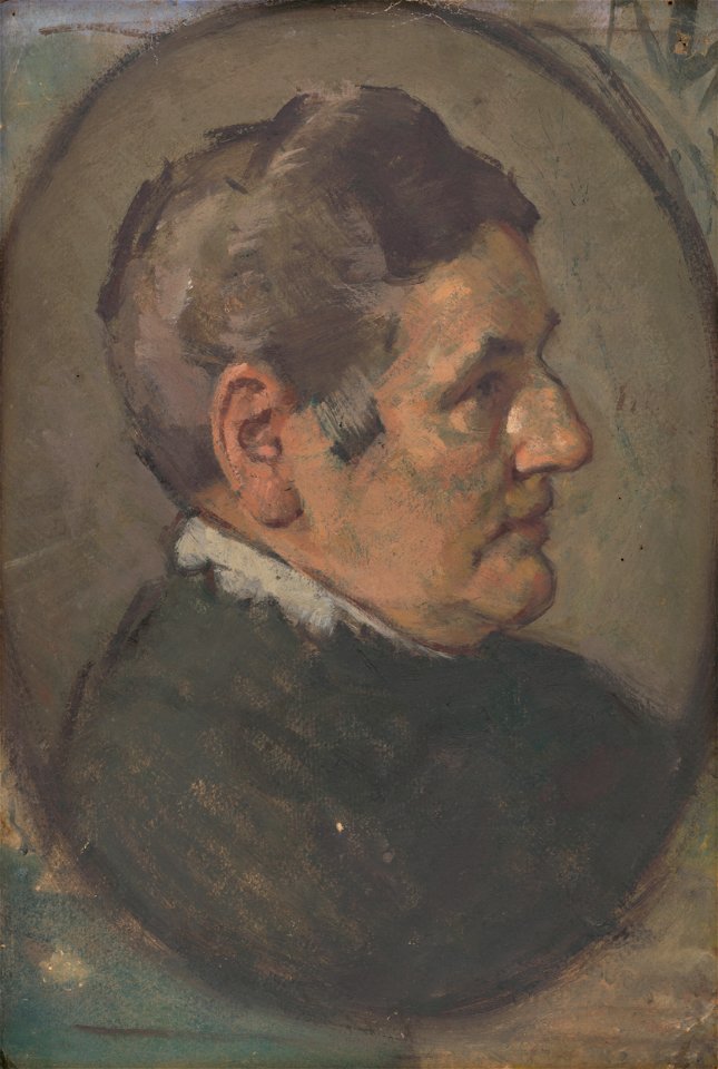 Milan Thomka Mitrovský - Portrait Study - Oval - O 2689 - Slovak National Gallery
