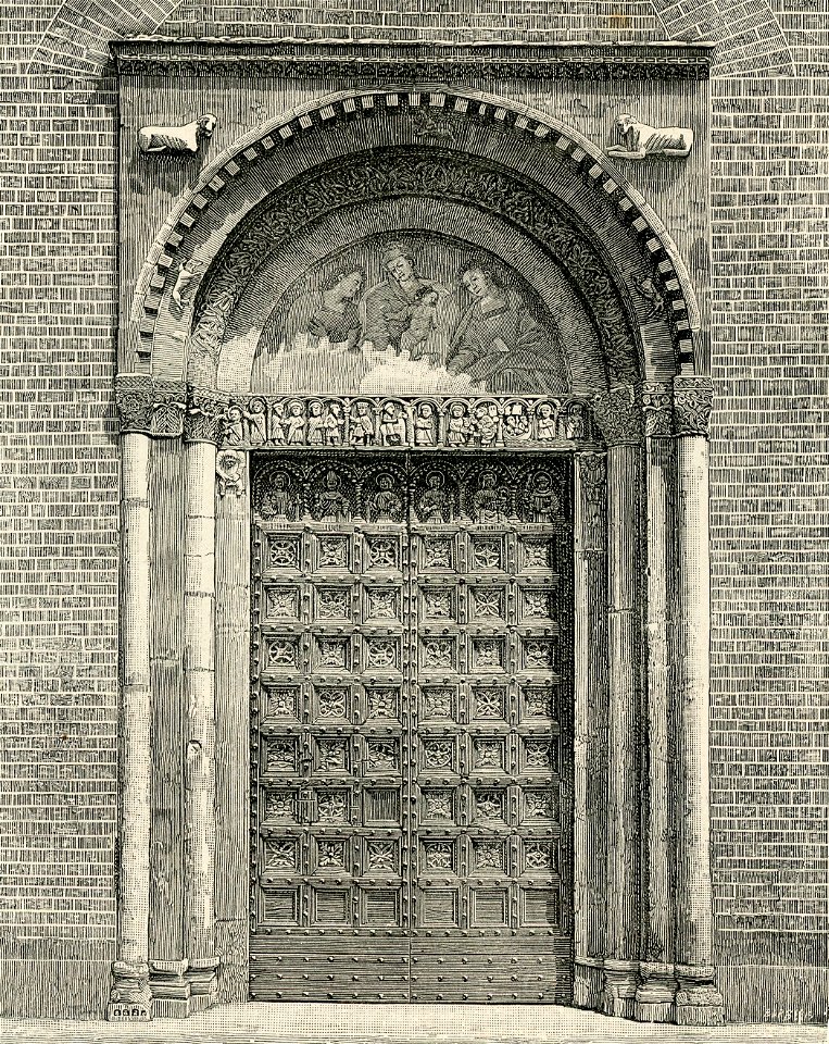 Milano porta della chiesa di S Maria dei Miracoli