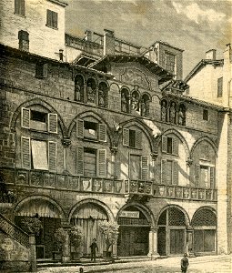 Milano la Loggia degli Osii in Piazza Mercanti