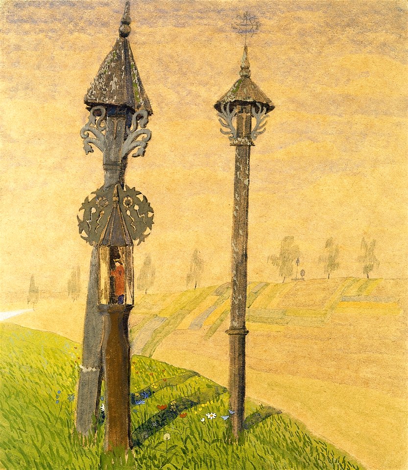 Mikalojus Konstantinas Ciurlionis - WAYSIDE CROSSES OF ZEMAITIJA - 1909