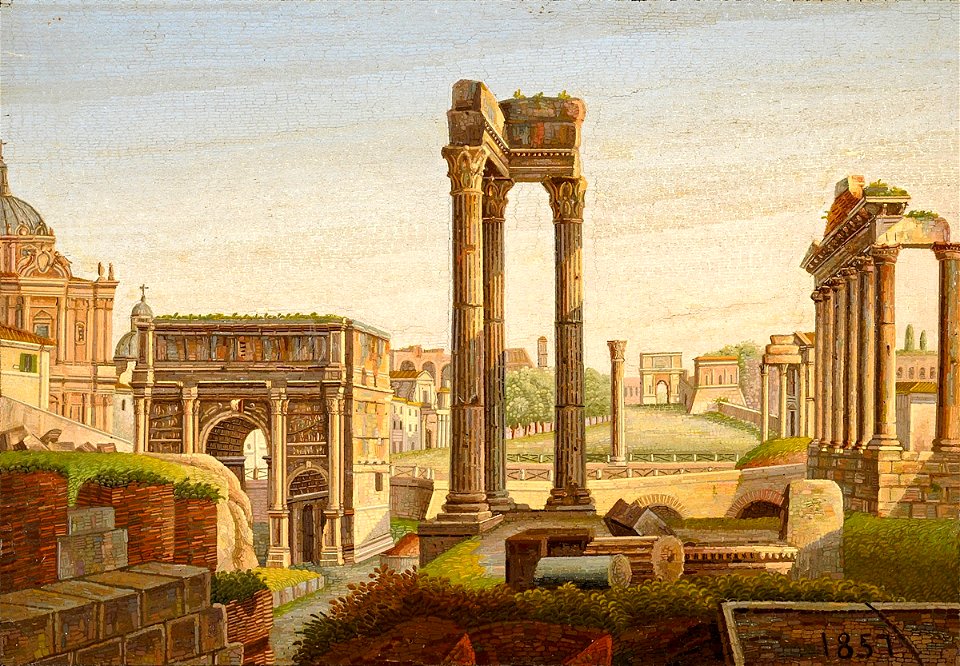 Mikromosaik Forum Romanum 1857