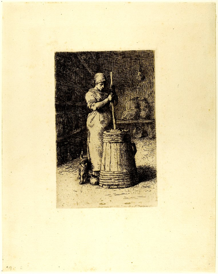 Millet - A Woman Churning, 1944.54