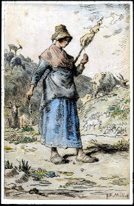 Millet - Auvergnat Goatherd Spinning, 17.1534