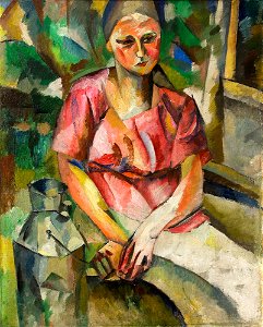 Milkwoman by Aristarkh Lentulov (1918)