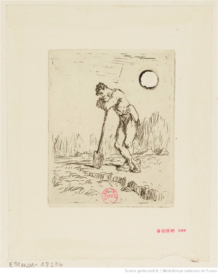 Millet - L'homme appuyé sur sa bêche, btv1b105082228
