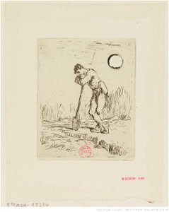 Millet - L'homme appuyé sur sa bêche, btv1b105082228