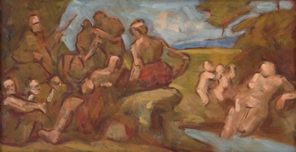 Milan Thomka Mitrovský - Sketch of Composition with Bathing People - O 2687 - Slovak National Gallery