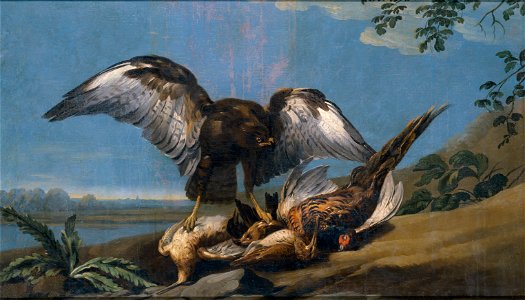Milano con un grupo de aves muertas, de José del Castillo