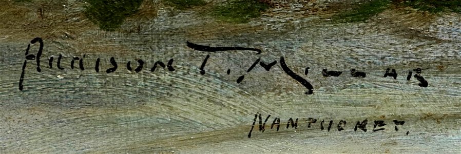 Signature of American painter Addison Thomas Millar, circa 1899