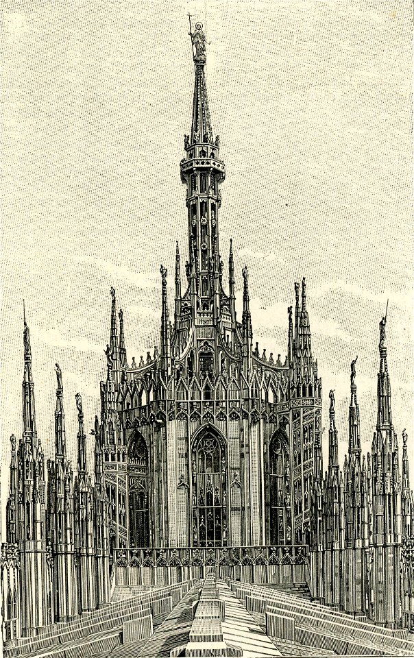 Milano Cupola e guglia del Duomo