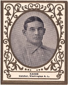 Mike Kahoe, Washington Nationals, baseball card portrait LCCN2007683851
