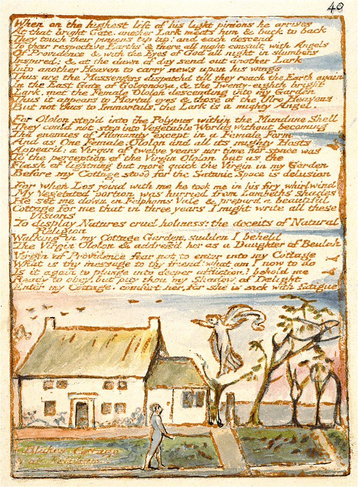 Milton a Poem, copy D, object 40 (Bentley 36, Erdman 36-40, Keynes 36)