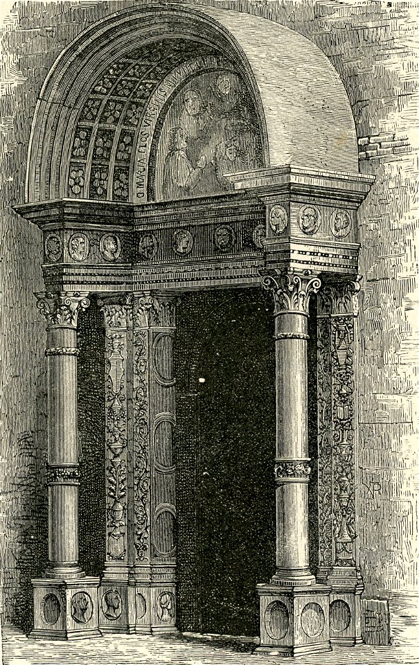 Milano porta maggiore della chiesa di S Maria delle Grazie