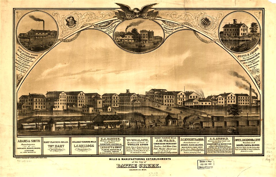 Mills & manufacturing establishments of the city of Battle Creek, Calhoun Co., Mich. LOC 73693421