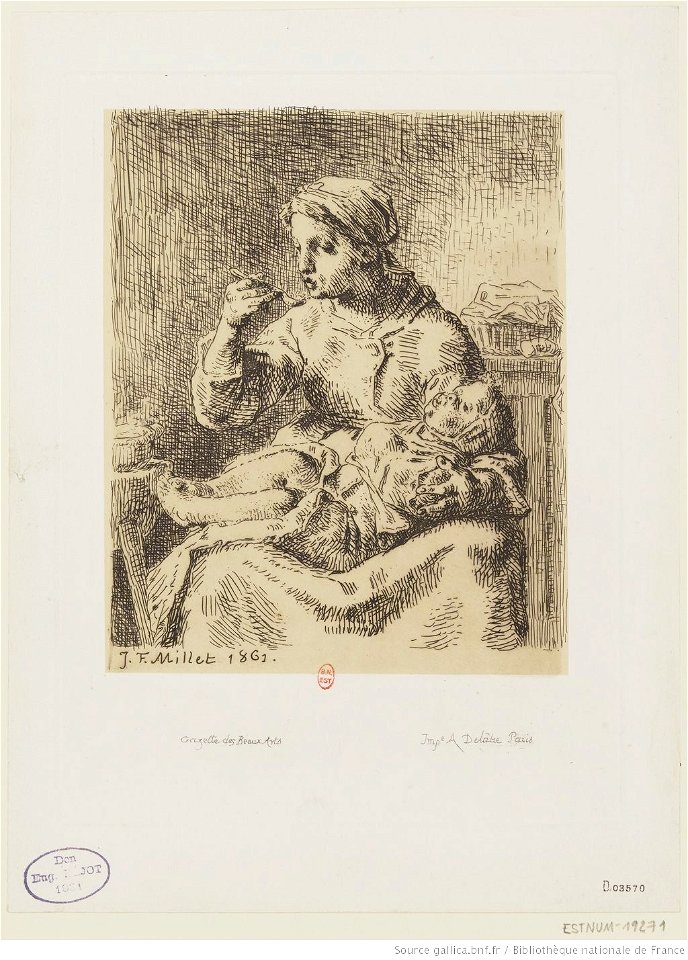 Millet - La bouillie, 4ème état, btv1b105082406