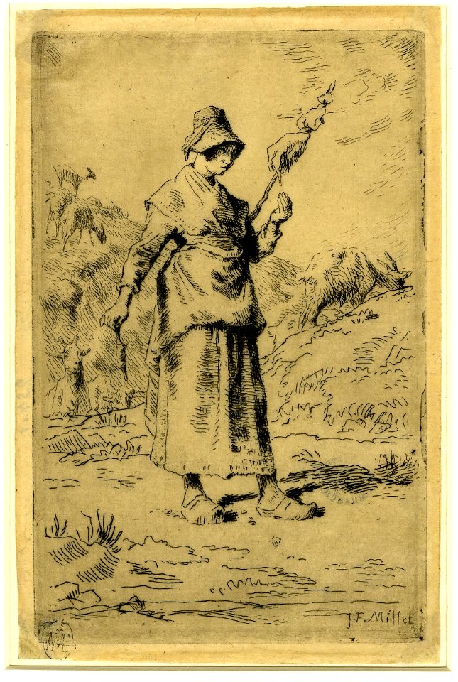 Millet - La Fileuse Auvergnate, 1875,0710.993