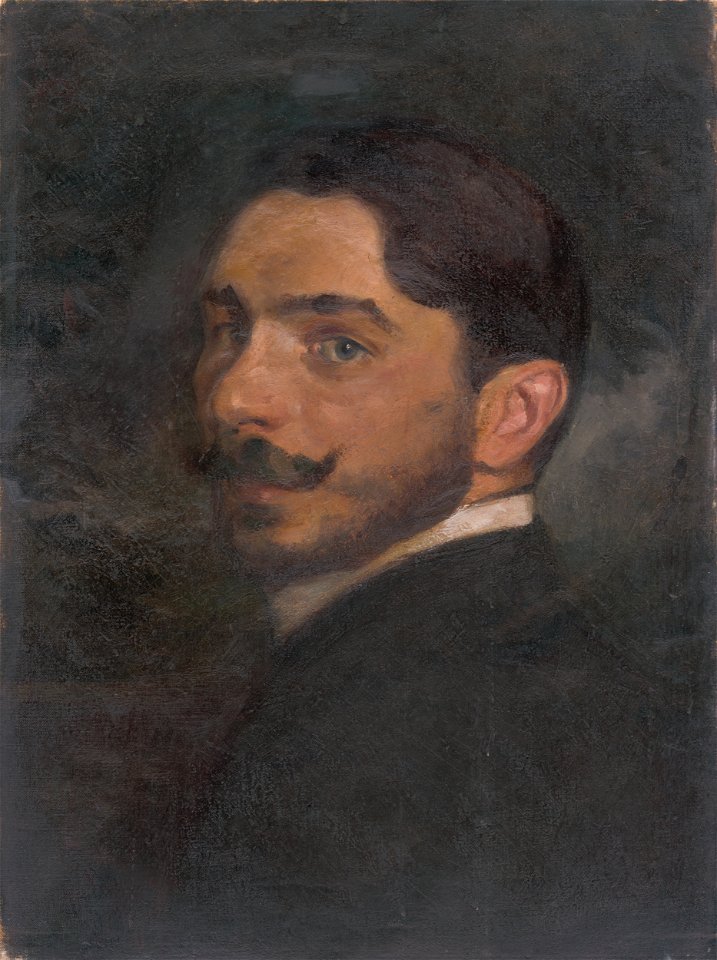 Milan Thomka Mitrovský - Self-Portrait (Self-Portrait in a Dark Coat) - O 5261 - Slovak National Gallery