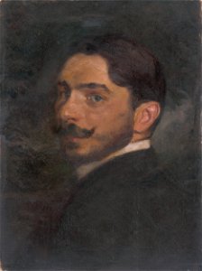 Milan Thomka Mitrovský - Self-Portrait (Self-Portrait in a Dark Coat) - O 5261 - Slovak National Gallery
