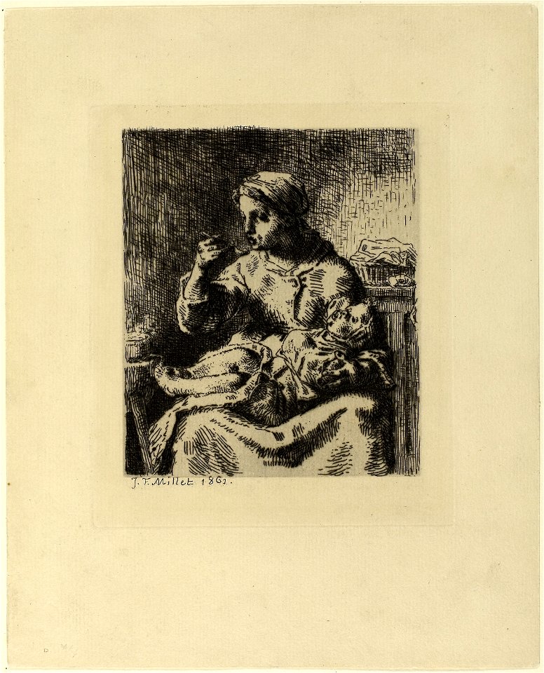 Millet - Woman Feeding Her Child, 1944.71
