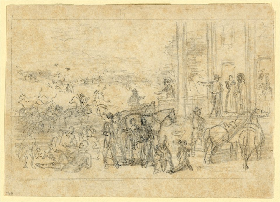 Military encampment at plantation house LCCN2004660420