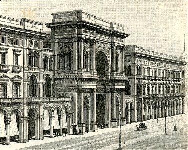 Milano Arco e portici della Galleria Vittorio Emanuele
