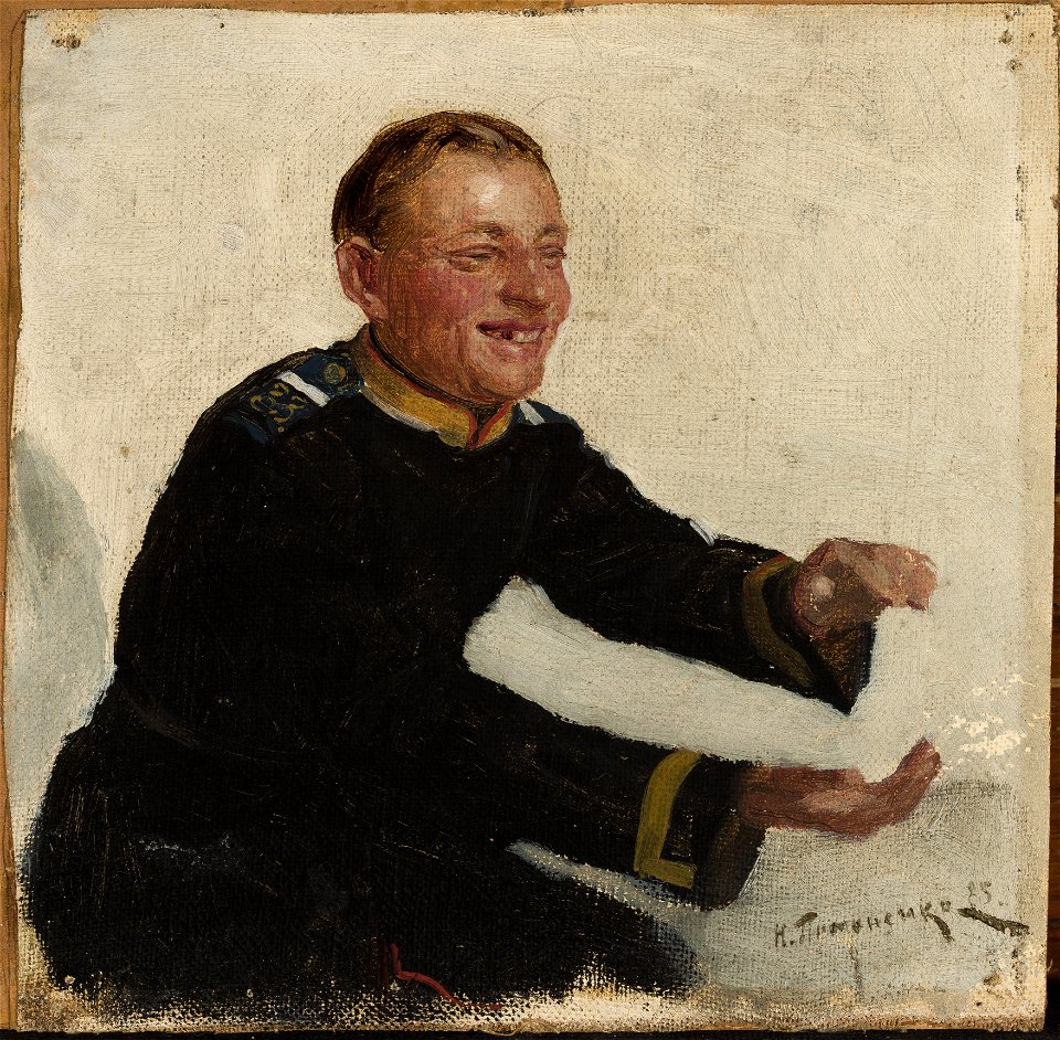 Mikołaj K. Pimonienko - Russian soldier at the theatre - M.Ob.909 - National Museum in Warsaw