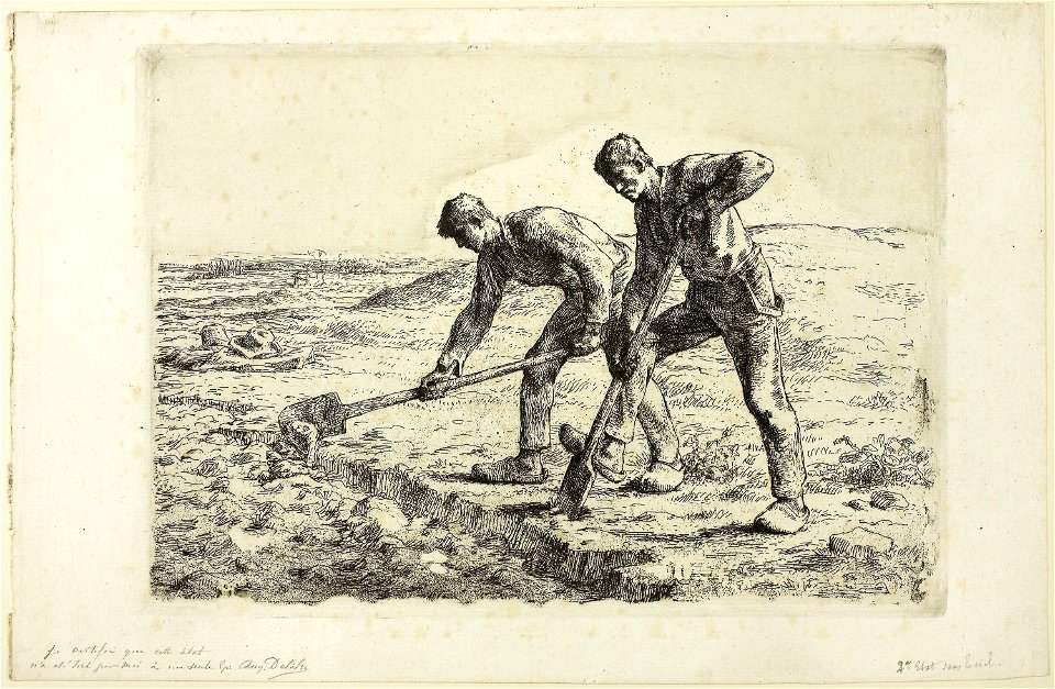 Millet - Two Men Digging, 1944.114