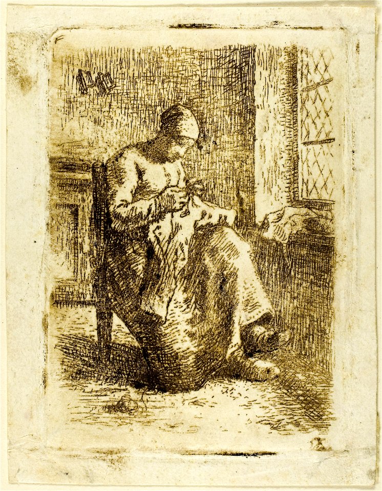 Millet - A Woman Sewing, 1944.52