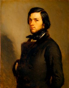 Jean-François Millet - Portrait d'un homme (ca.1845). Free illustration for personal and commercial use.