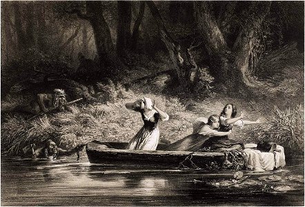 Millet - Bodmer - Capture of the Daughters of Daniel Boone and James Calloway, B4312