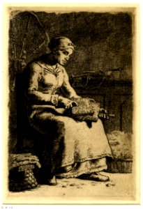 Millet - La Cardeuse, 1875,0710.996