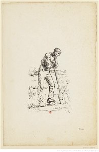 Millet - Pierre Millet - Bêcheur au repos, btv1b105082440