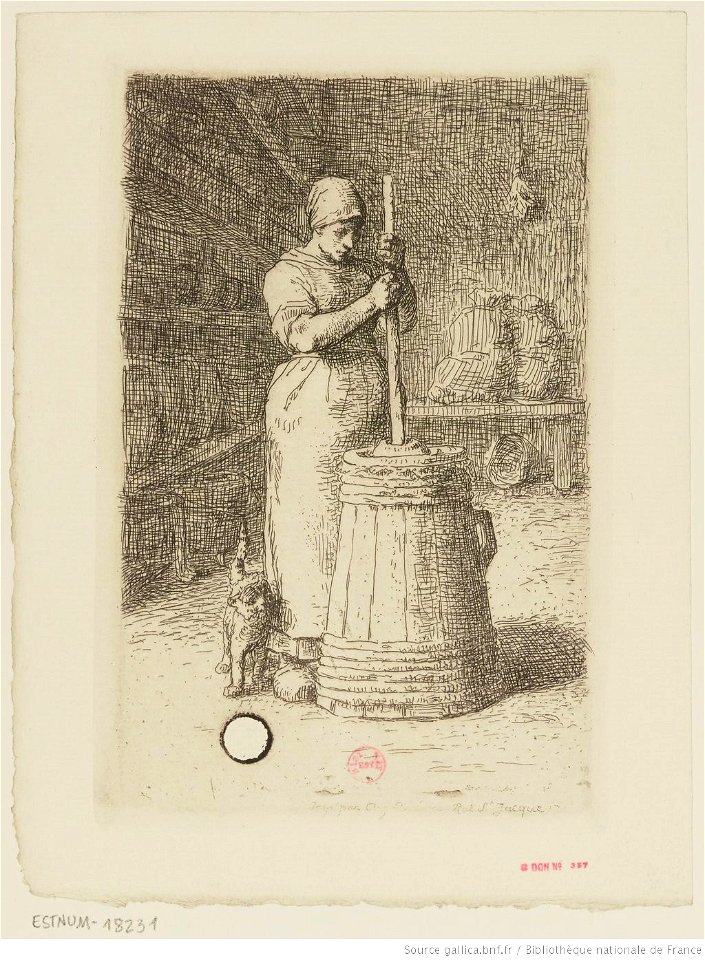 Millet - La baratteuse, 3ème état, btv1b10508253z