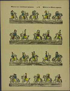 Militairen van verschillende regimenten-Catchpenny print-Borms 0040