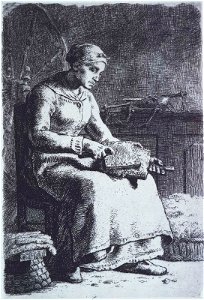 Millet - Woman Carding Wool, 60.680