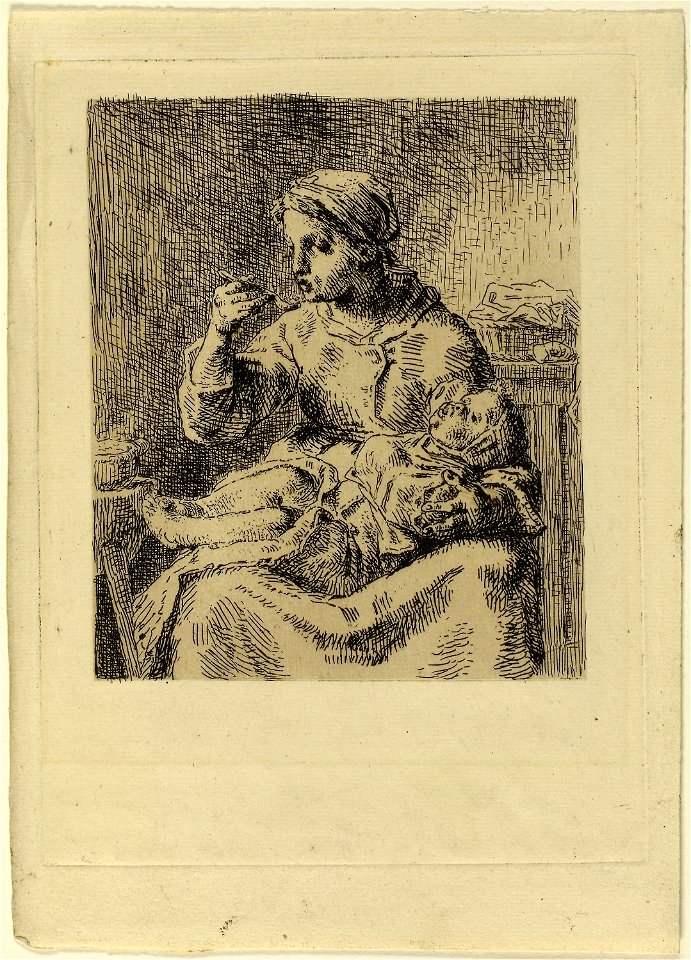 Millet - Woman Feeding Her Child, 1943.1212