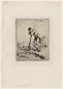 Millet - Man Leaning on a Spade, M23379