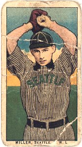 Miller, Seattle Team, baseball card portrait LCCN2008676954