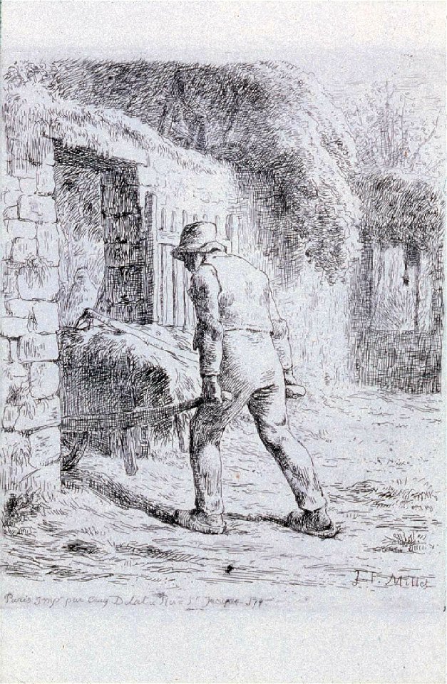 Millet - Man with a Wheelbarrow, M28391