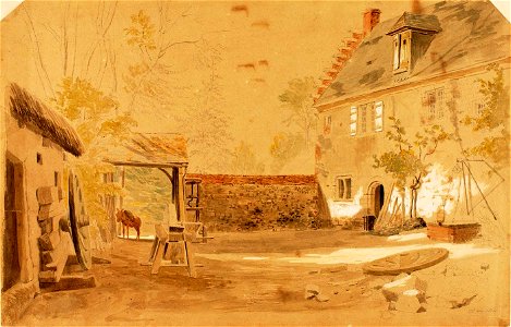 Miner Kilbourne Kellogg - Ancient Abbey of St. Valery, France - 1991.56.182 - Smithsonian American Art Museum