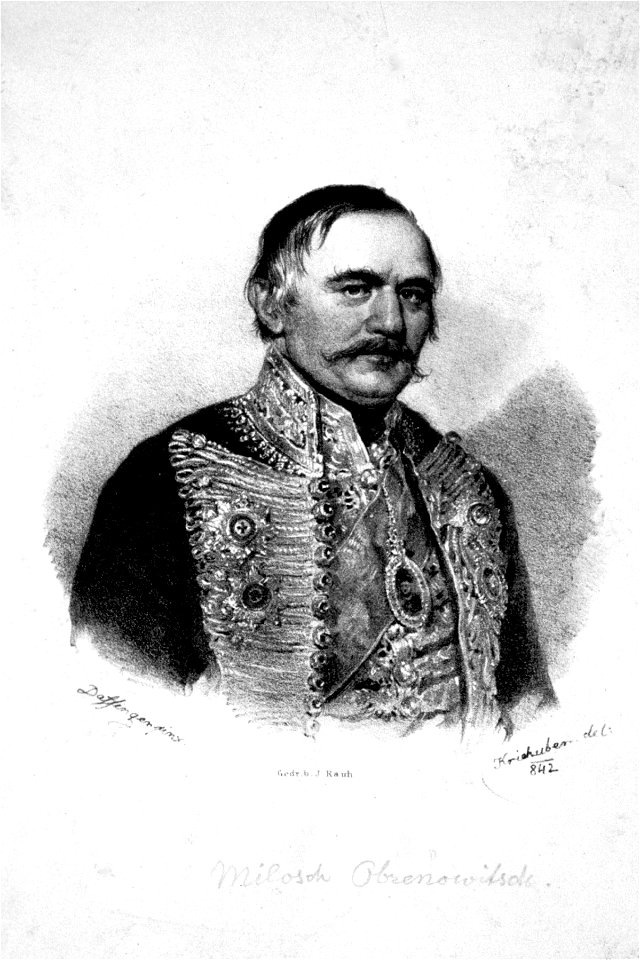 Miloš Obrenović Litho