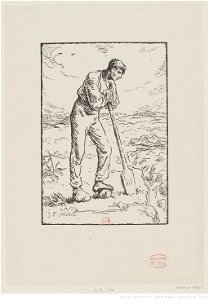 Millet - Pierre Millet - Bêcheur au repos, btv1b105082084