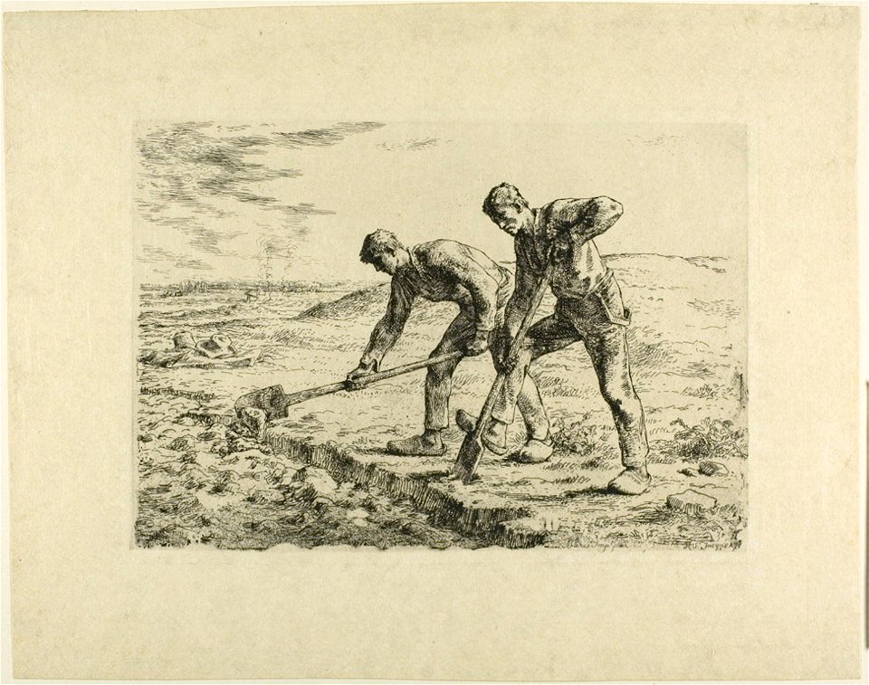 Millet - Two Men Digging, 1944.112