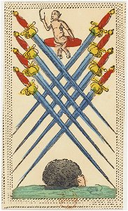 Minchiate card deck - Florence - 1860-1890 - Swords - 08