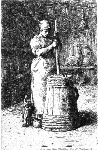 Millet - Woman Churning Butter, 17.1535