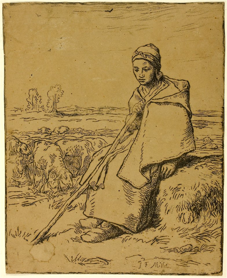 Millet - The Shepherdess, 1944.77