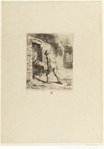Millet - Le paysan rentrant du fumier, 3ème état, btv1b105082156